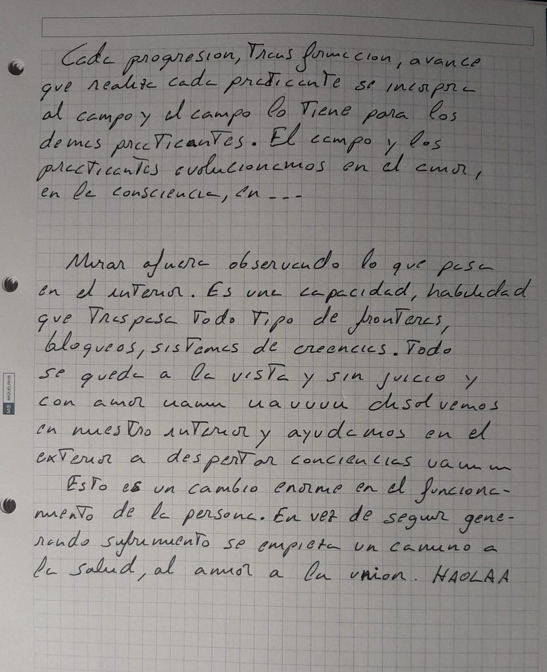 Recibir la experiencia